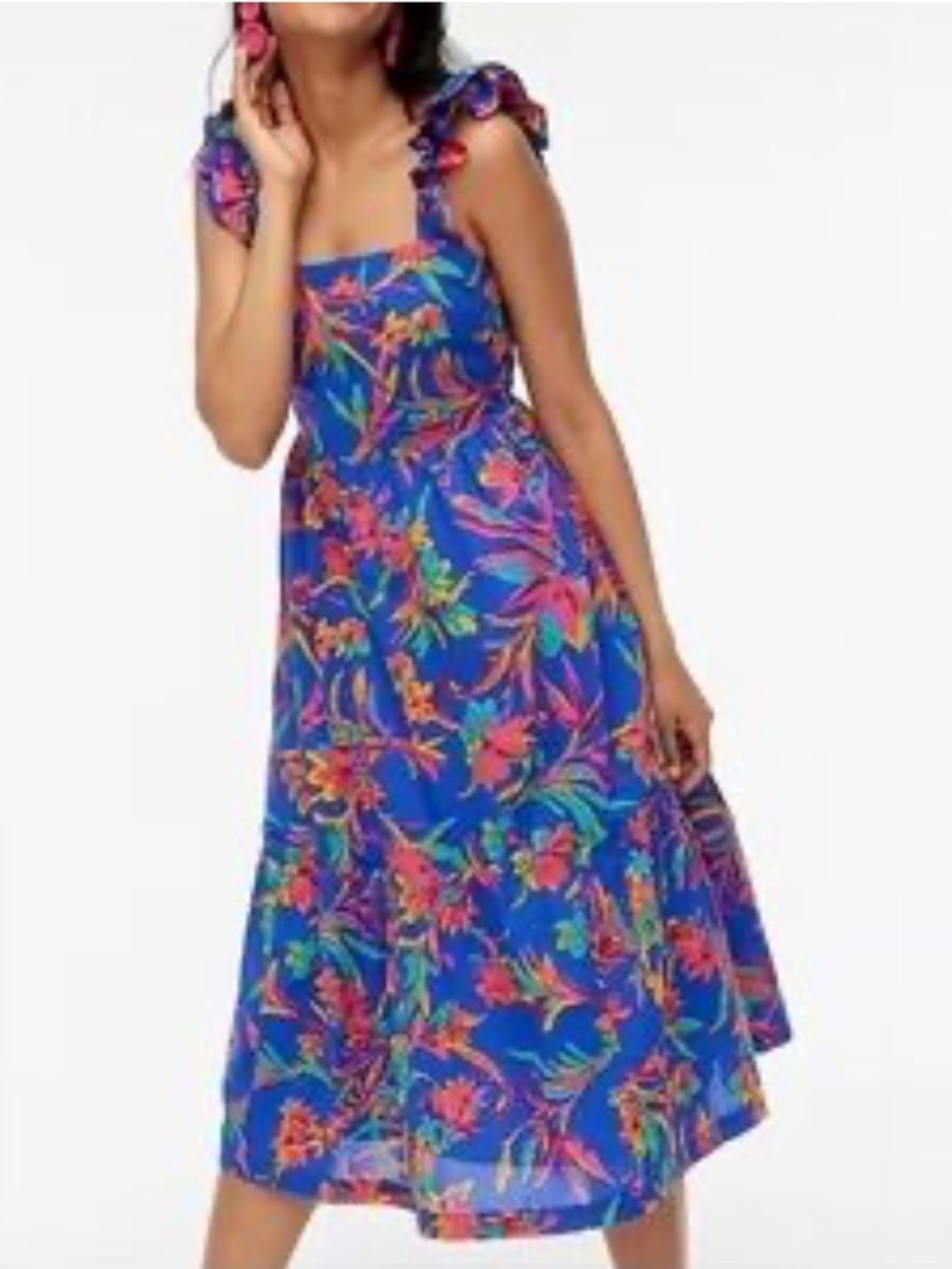 Jcrew floral tropical maxi dress size 14
